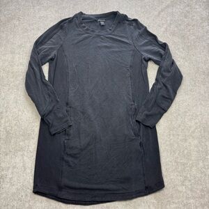 Athleta Balance Dress Black Acid Wash Pockets Athleisure Women’s Medium